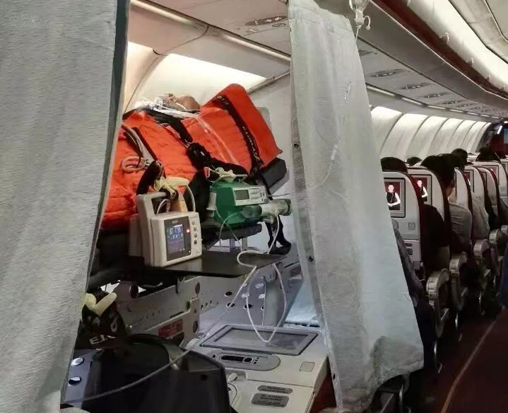 台安县跨国医疗包机、航空担架